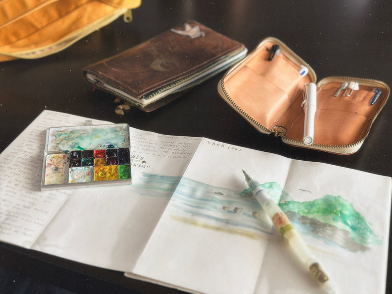 Flowing the travel days via TN accordion notebook // wakako