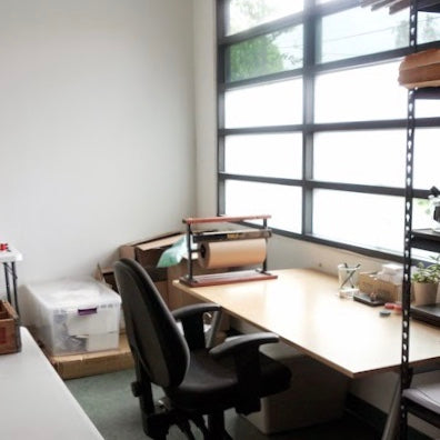 Hello from our ever-evolving Baum-kuchen back room!