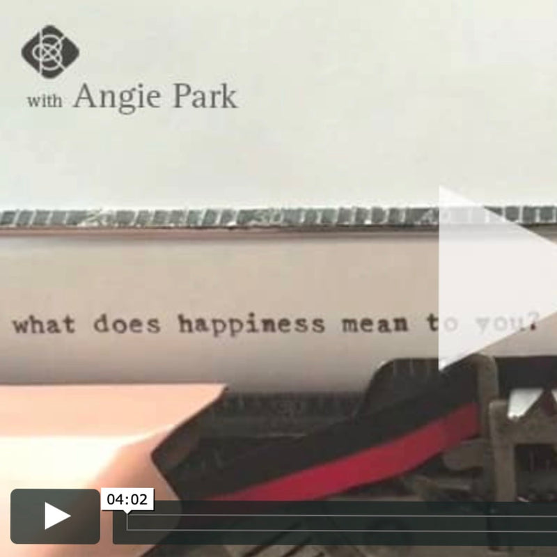 "Happiness comes from within" by Angie Park