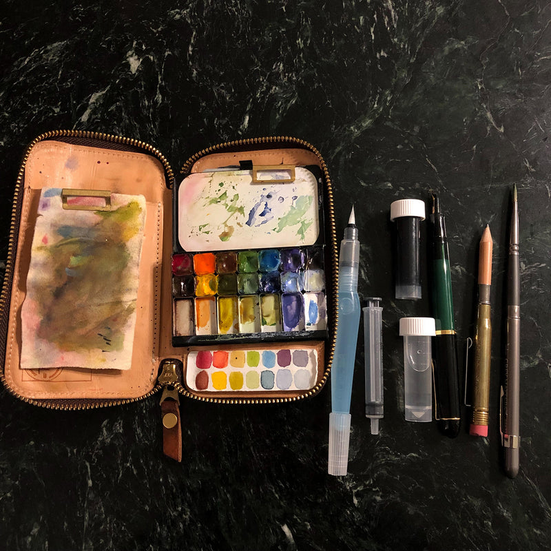 Steve // Travel Watercolor Set in TSL Pen Case