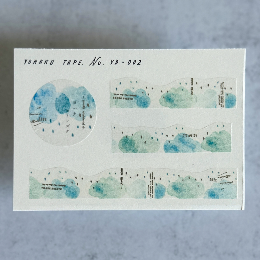 [Yohaku Die-Cut Tape] Hito Shizuku
