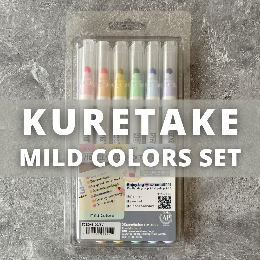 [Kuretake] Clean Color Dot // 6 Color Set