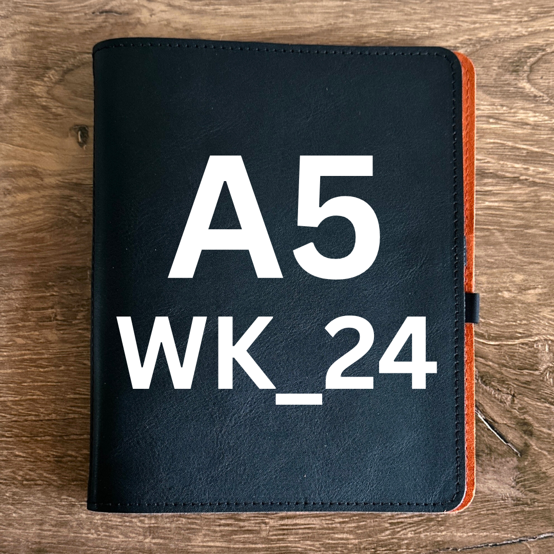 [Roterfaden] WK_24  Black // Russet Orange (A5)