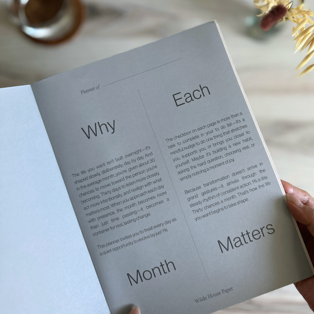 [Wilde House Paper] Month Planner