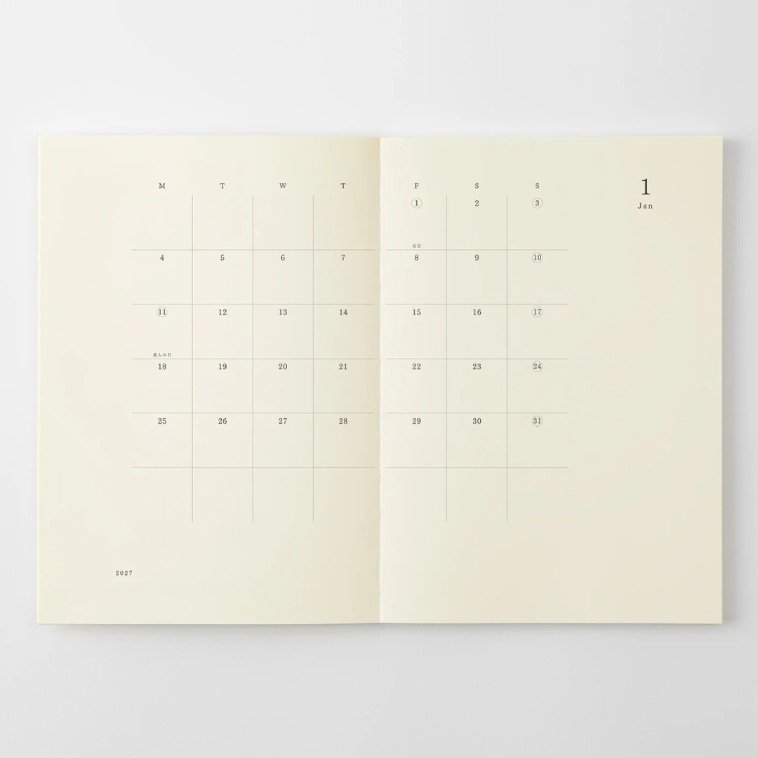 [MD 2027] Monthly THIN (2 sizes)
