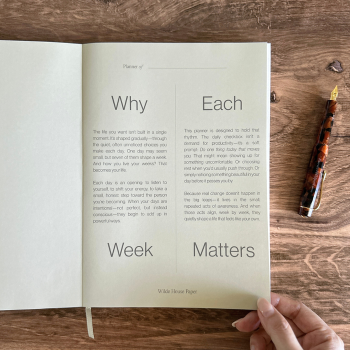 [Wilde House Paper] Week Planner