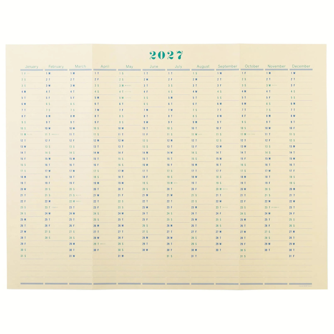 [Postalco 2027] One-Year Wall Calendar