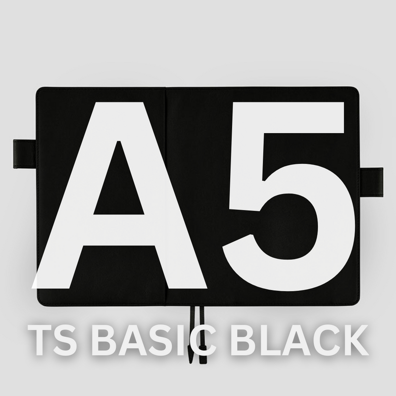 [Hobonichi Cover] TS Basic Black Leather (A5)