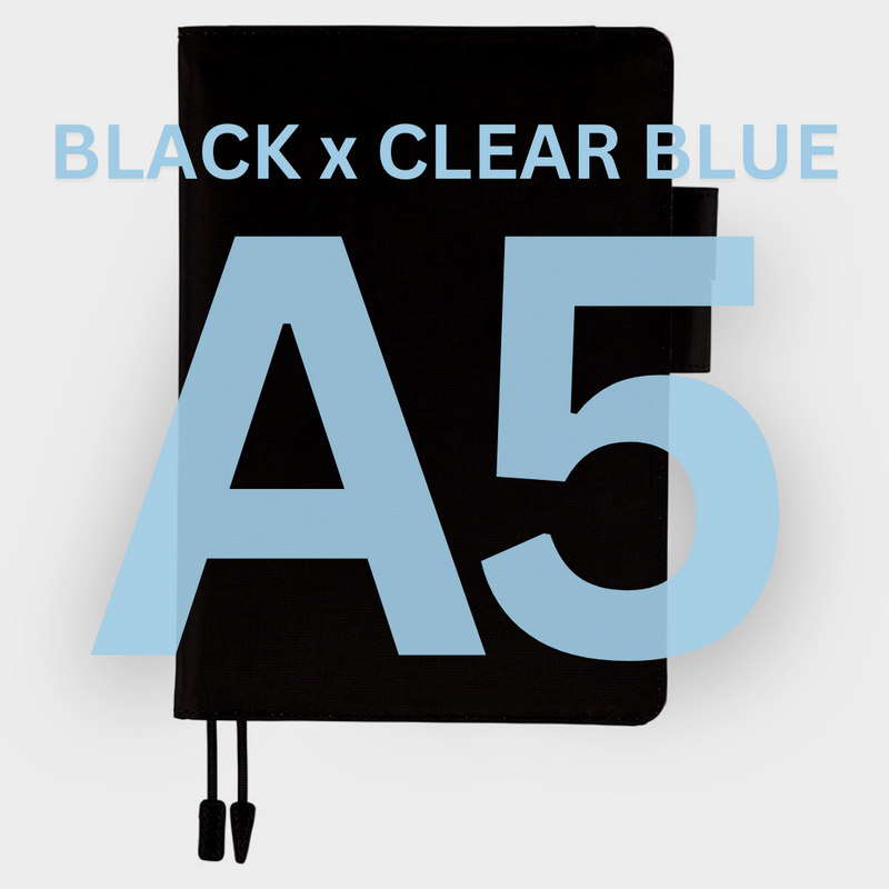 [Hobonichi Cover] Black x Clear Blue (A5)