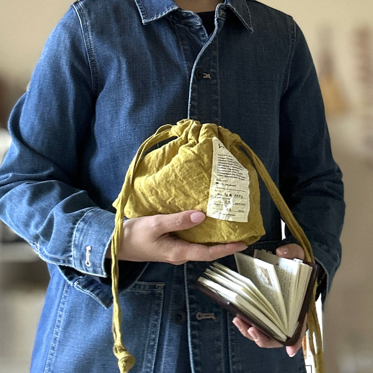 [haru nomura] "Kinchaku" Drawstring Pouch (Small)