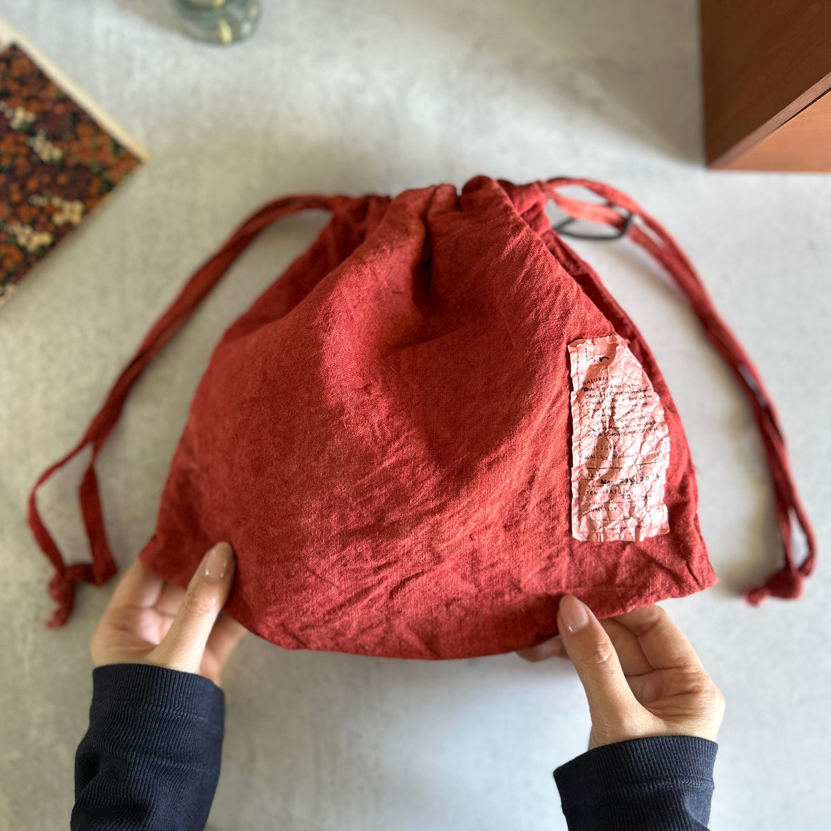 [haru nomura] "Kinchaku" Drawstring Pouch (Large)