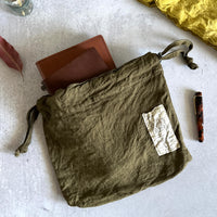[haru nomura] "Kinchaku" Drawstring Pouch (Large)