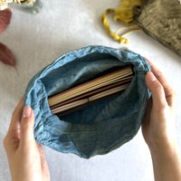 [haru nomura] "Kinchaku" Drawstring Pouch (Large)