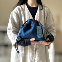 [haru nomura] "Kinchaku" Drawstring Pouch (Large)