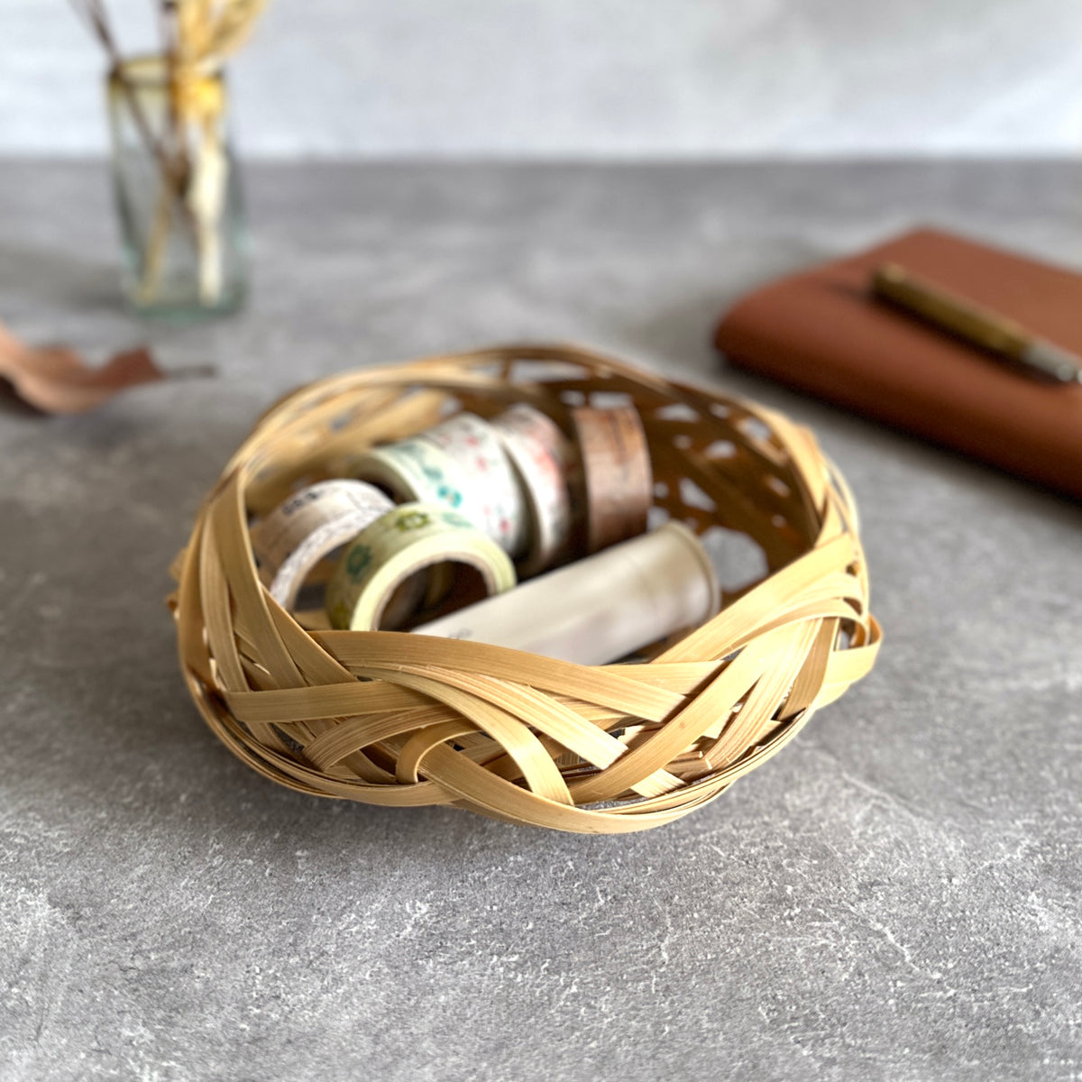 [Chicktack] Bamboo Tabletop Basket (Small)