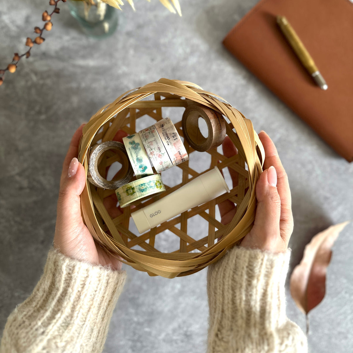 [Chicktack] Bamboo Tabletop Basket (Small)