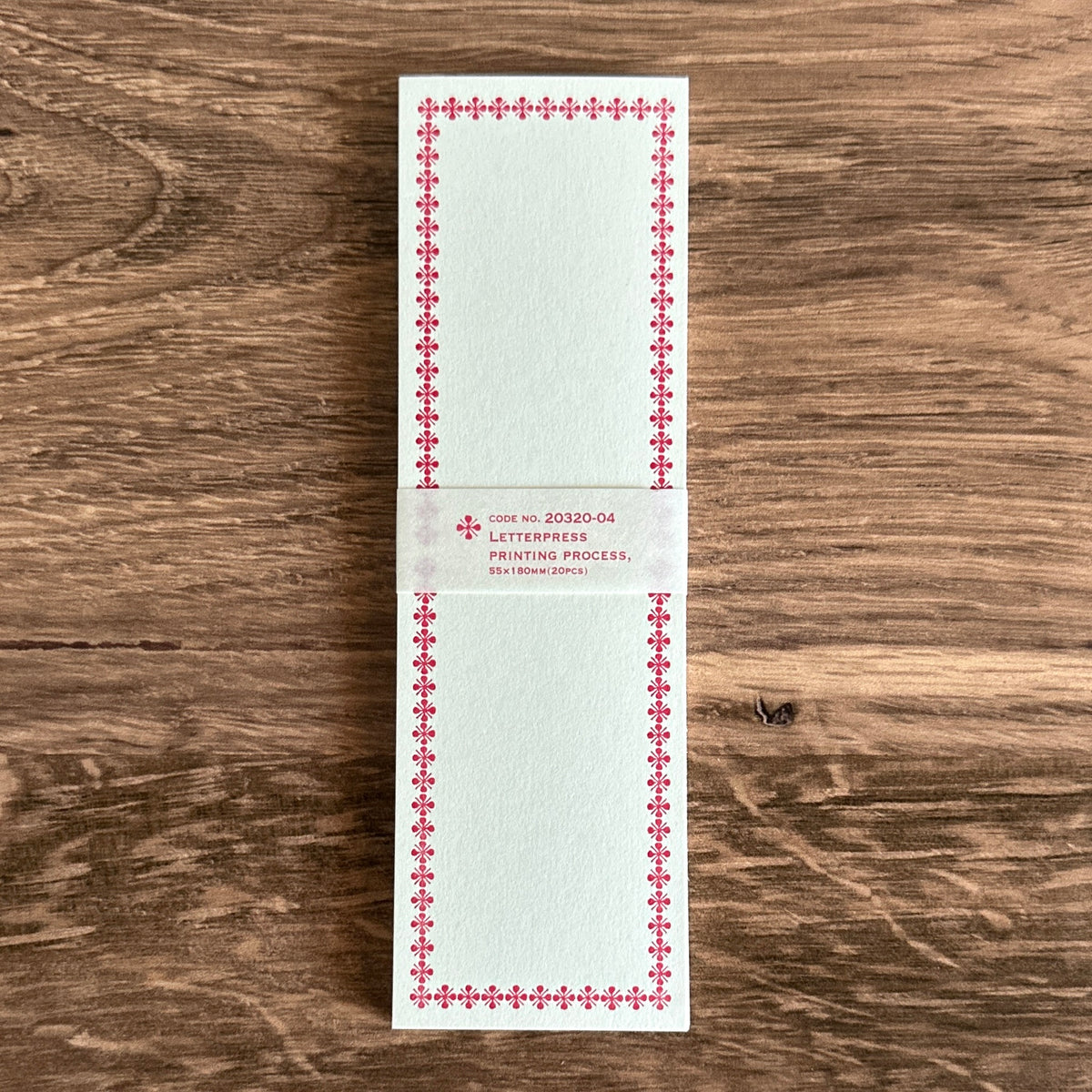 [Classiky]Letterpress Folded Memo Card