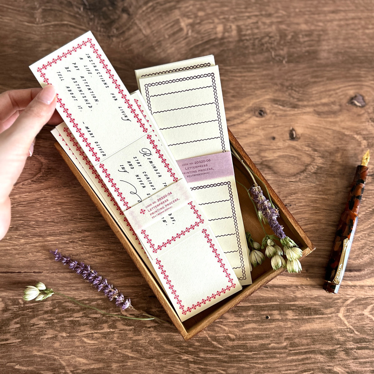 [Classiky]Letterpress Folded Memo Card