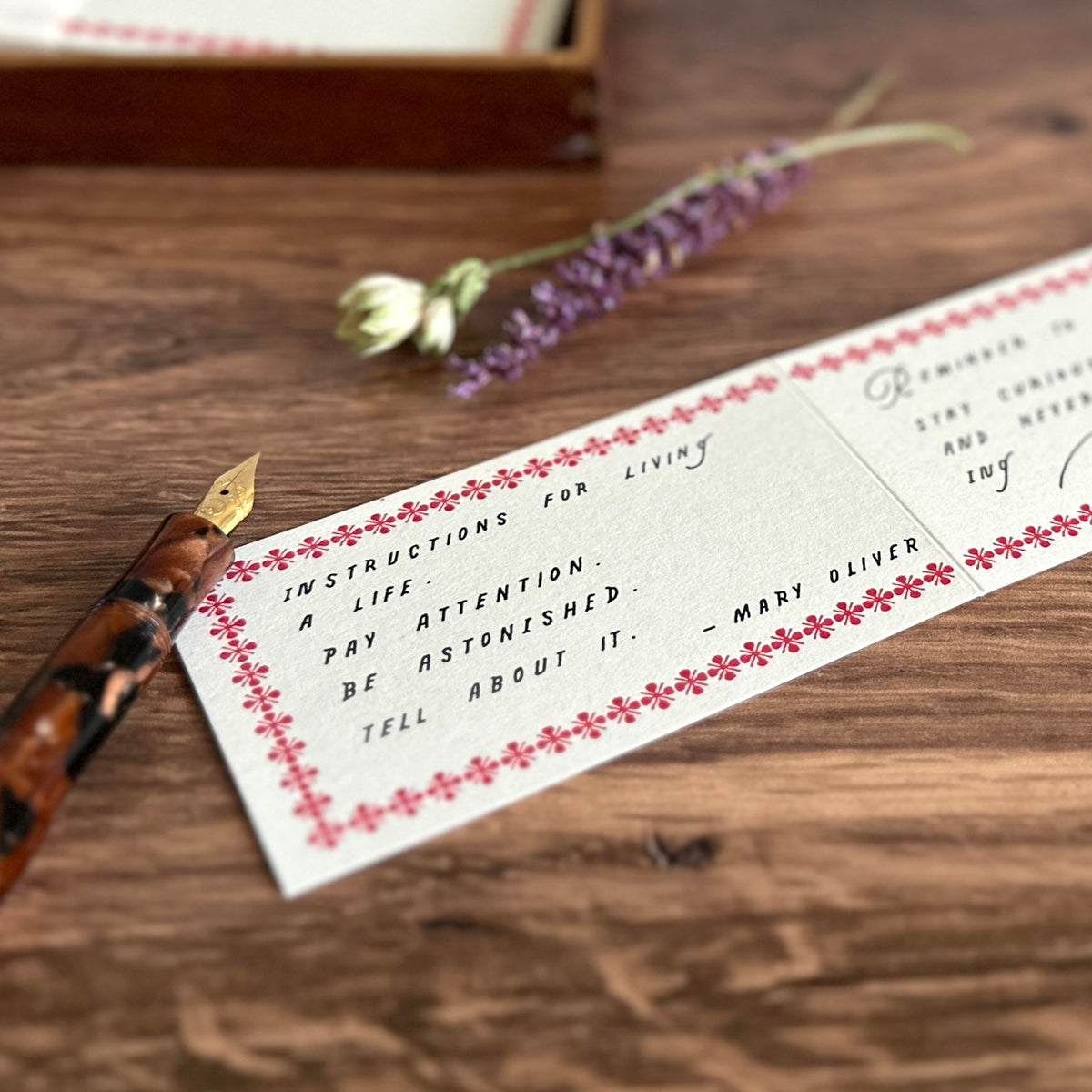 [Classiky]Letterpress Folded Memo Card