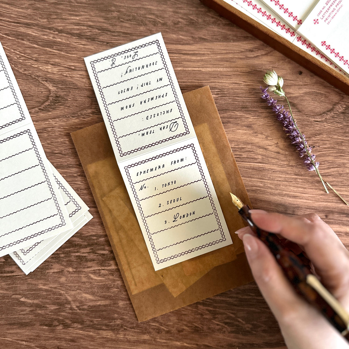 [Classiky]Letterpress Folded Memo Card