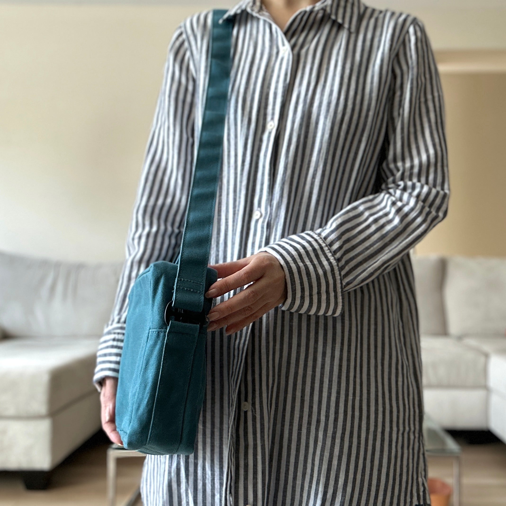 ★Rest & Recreation★ COTTON SHOULDER BAG SKY BLUE RR251AC0 COTTON SHOULDER BAG - SKY BLUE - rest and recreation