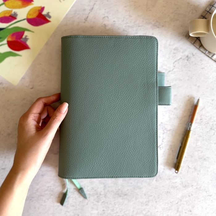 [Hobonichi Cover] Water Green Leather (A5)