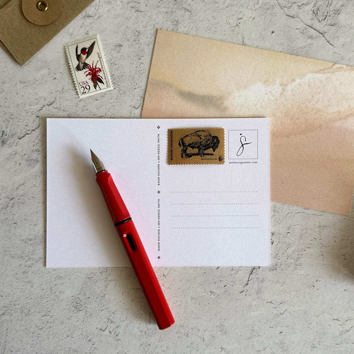 [BK Original Postcard] "River" by Jen Herzig Smith