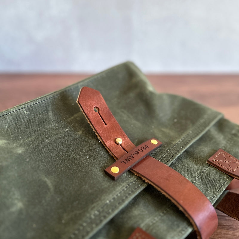 [Peg and Awl ] Mini Waxed Canvas Tote