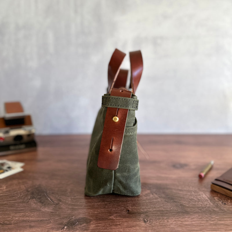 [Peg and Awl ] Mini Waxed Canvas Tote