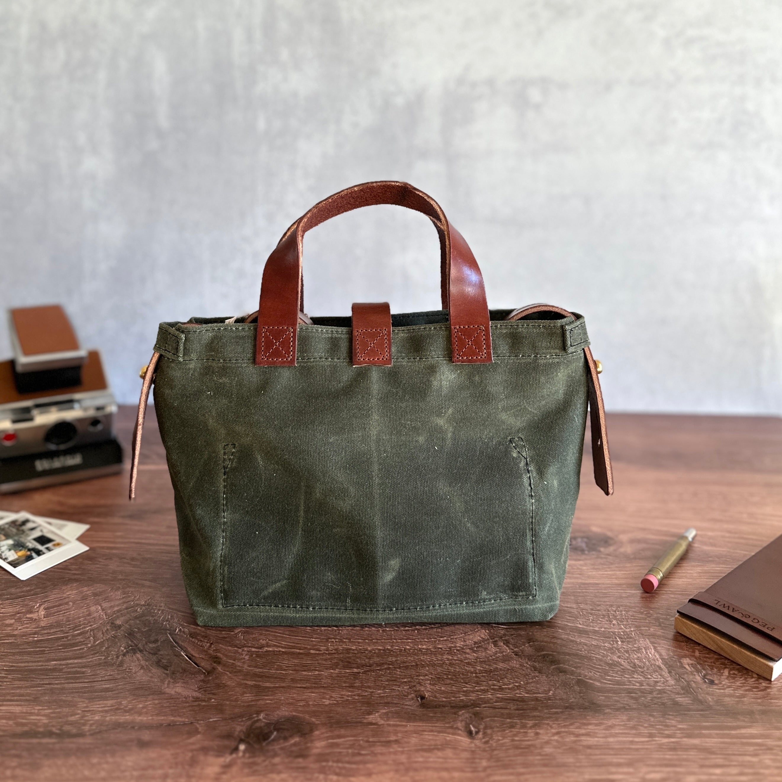 Peg and Awl Mini Waxed Canvas Tote - Thumbnail 5