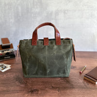 [Peg and Awl ] Mini Waxed Canvas Tote