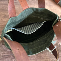 [Peg and Awl ] Mini Waxed Canvas Tote