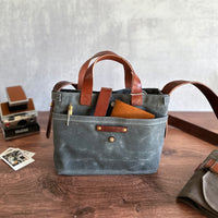 [Peg and Awl ] Mini Waxed Canvas Tote
