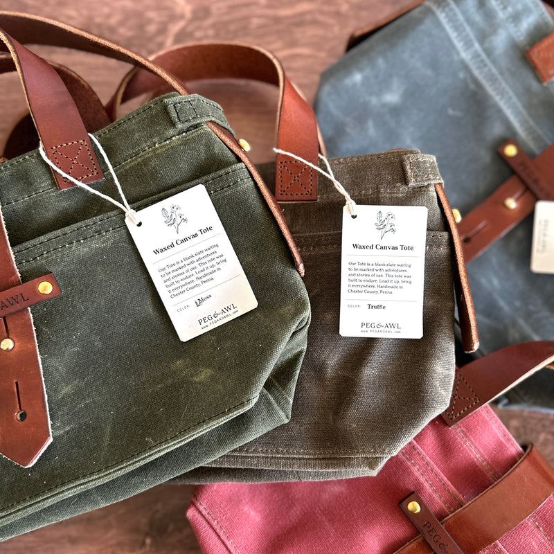 [Peg and Awl ] Mini Waxed Canvas Tote
