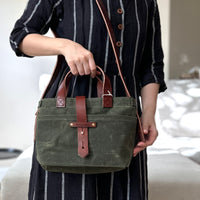 [Peg and Awl ] Mini Waxed Canvas Tote