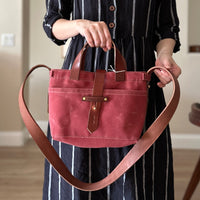 [Peg and Awl ] Mini Waxed Canvas Tote