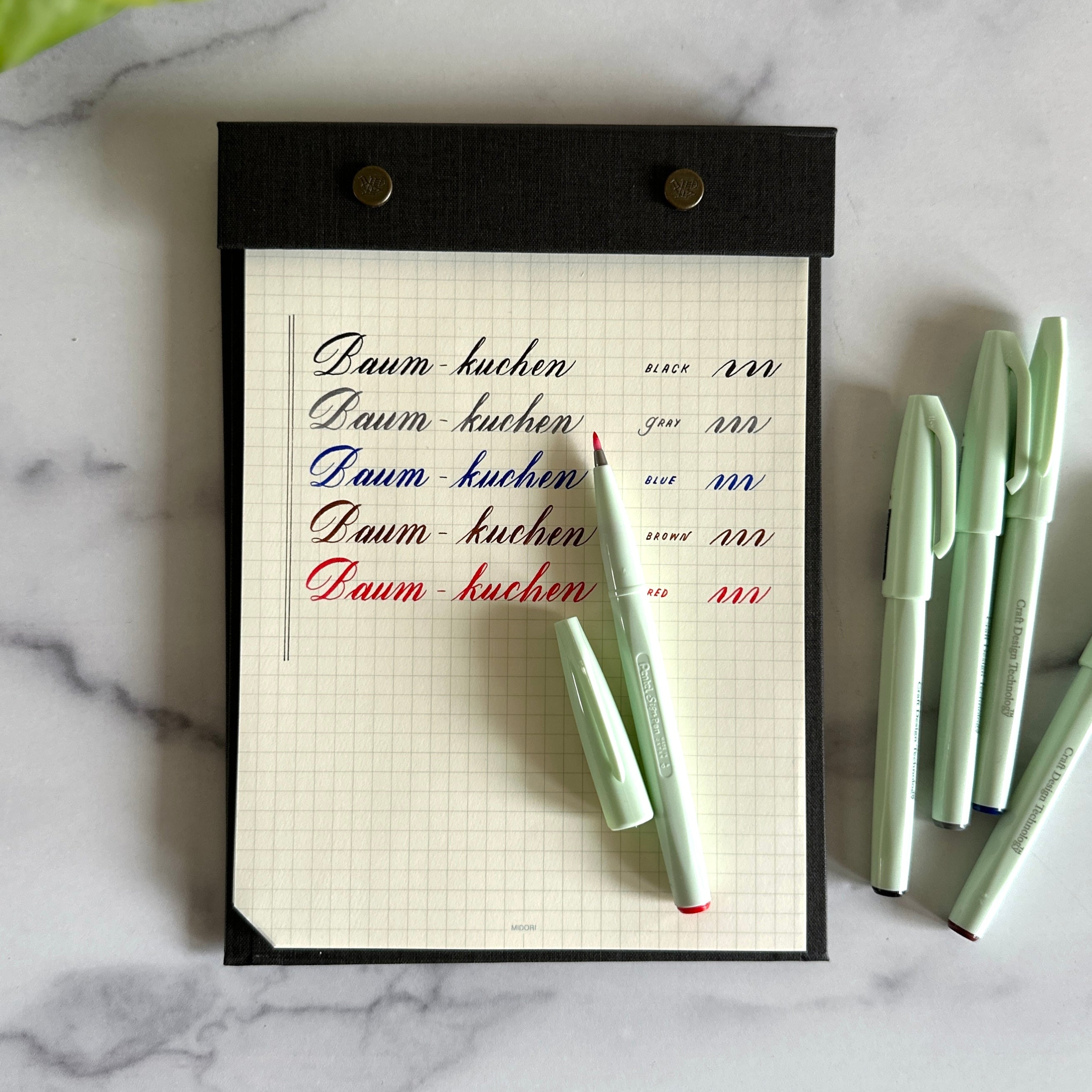 CDT] Brush Sign Pen (5 Colors Set) – Baum-kuchen