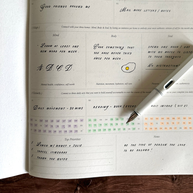 [Wilde House Paper] Month Planner