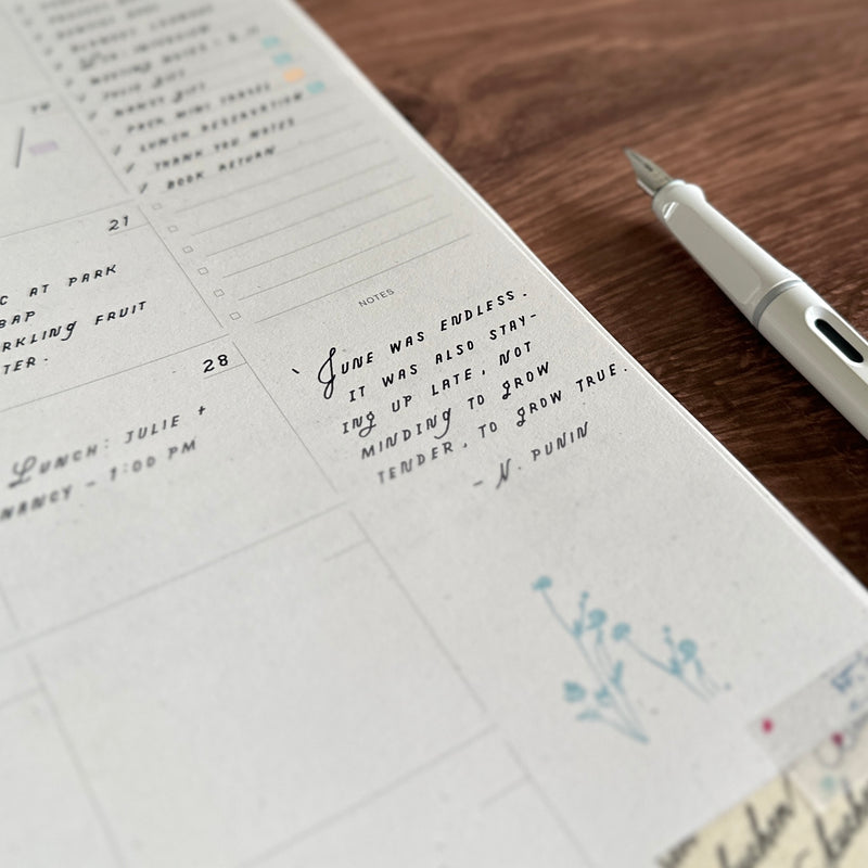 [Wilde House Paper] Month Planner