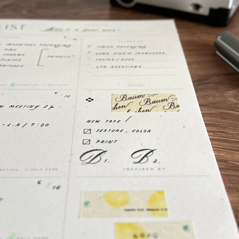 [Wilde House Paper] Weekly List Pad