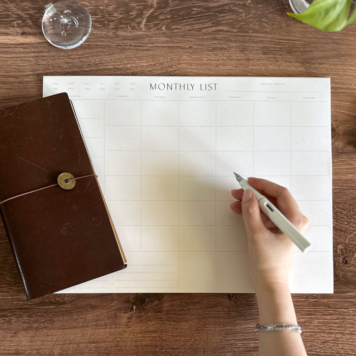[Wilde House Paper] Monthly List Pad
