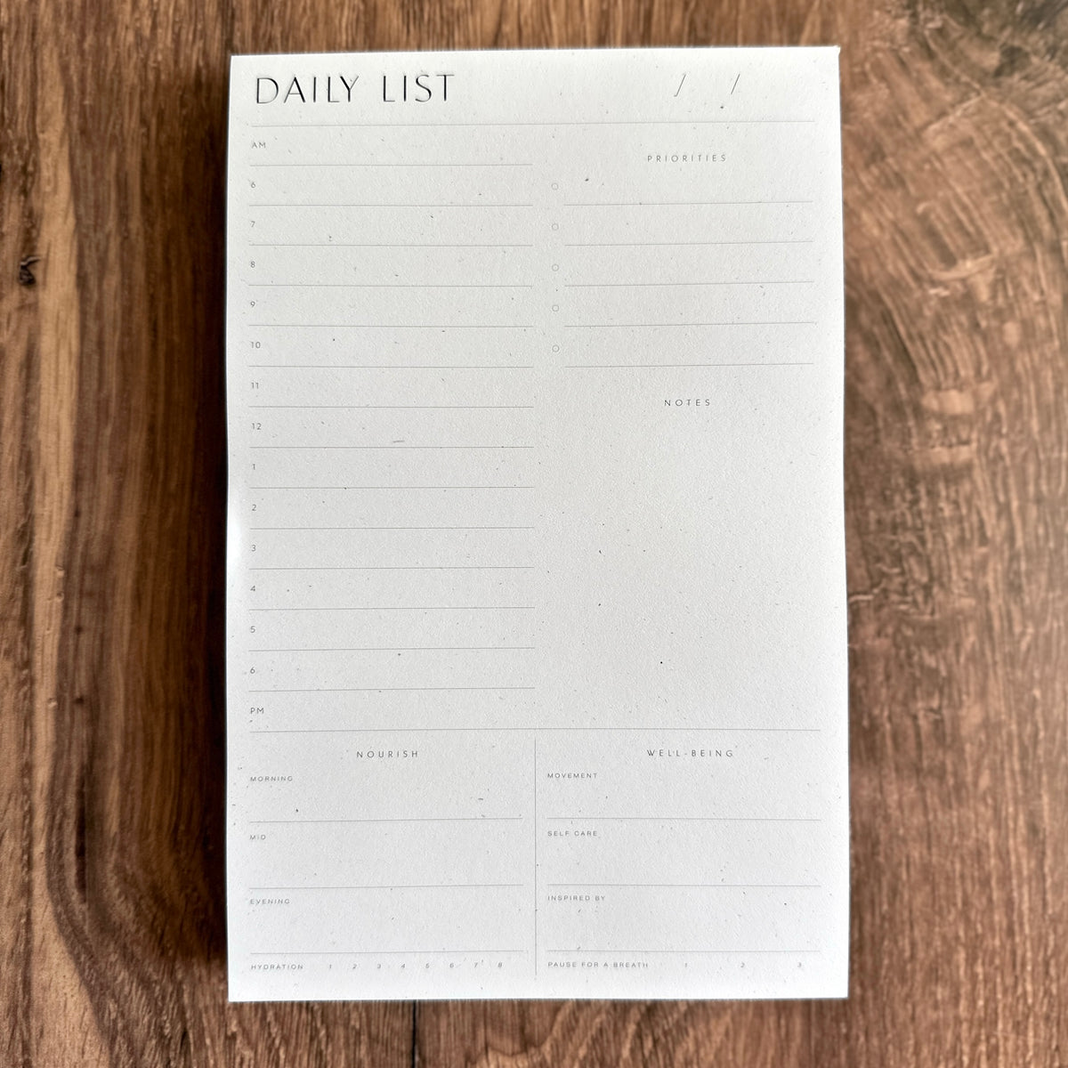 [Wilde House Paper] Daily List Pad