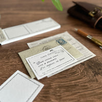[Yohaku Letterpress Memo Pad] Letter