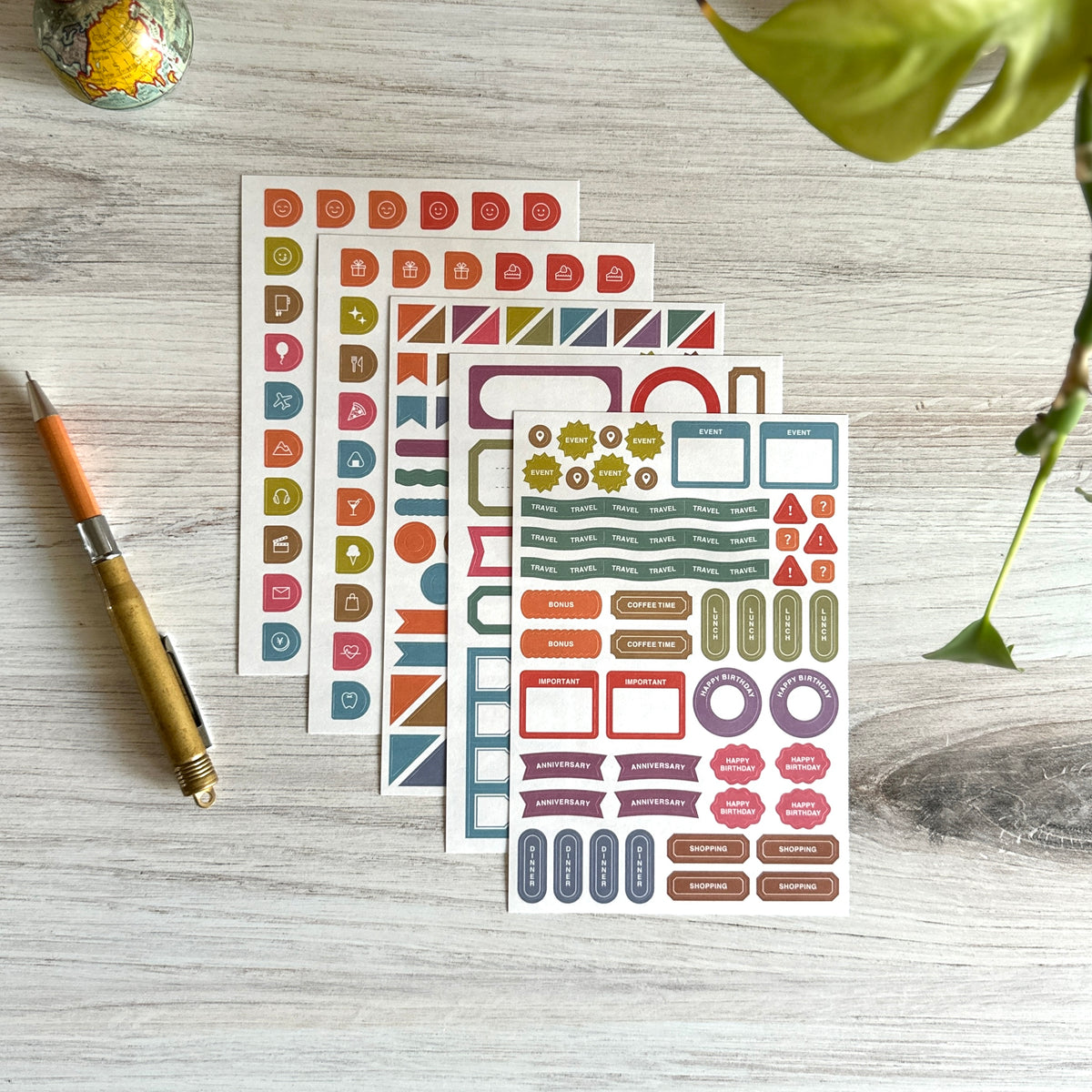 [Hobonichi] TSUKI no IRO: Sticker Set