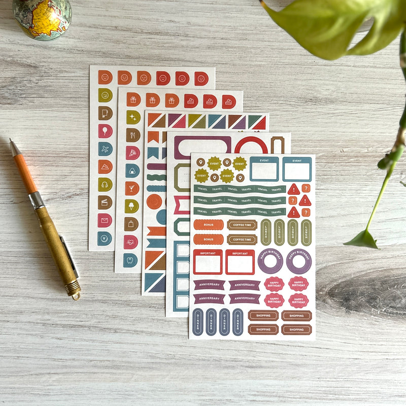[Hobonichi] TSUKI no IRO: Sticker Set