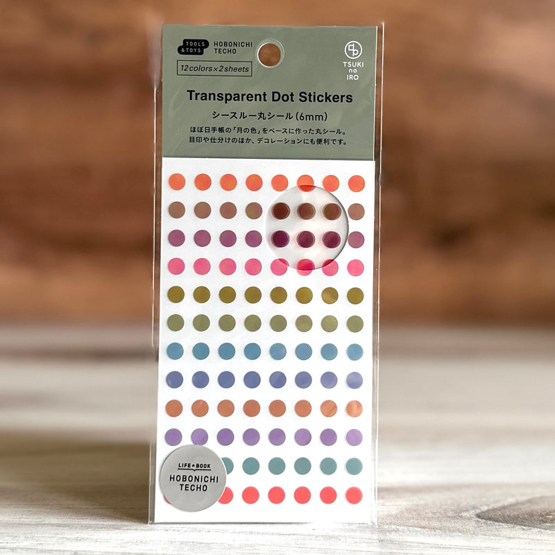 [Hobonichi] TSUKI no IRO: Transparent Dot Stickers