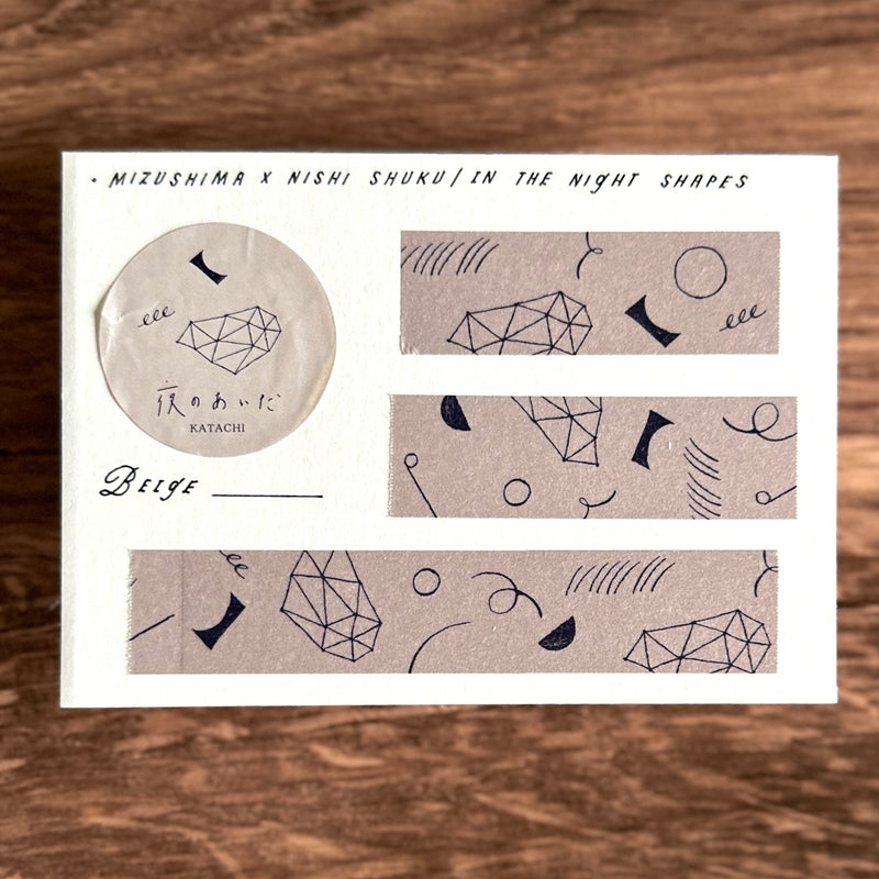 [Nishi Shuku×mizushima Masking Tape] In the Night "Shapes"