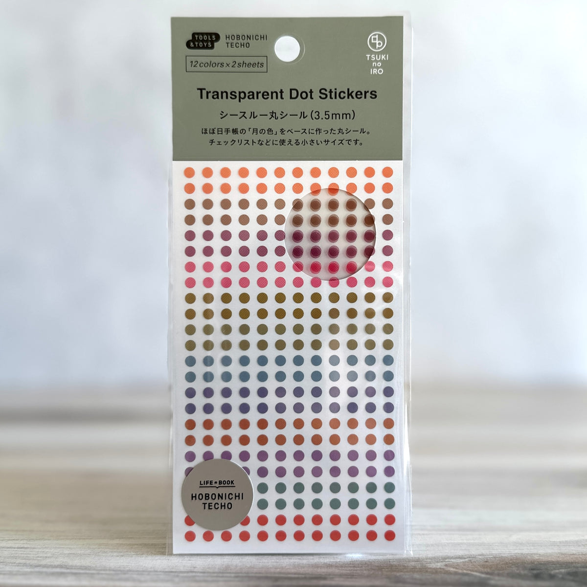 [Hobonichi] TSUKI no IRO: Transparent Dot Stickers