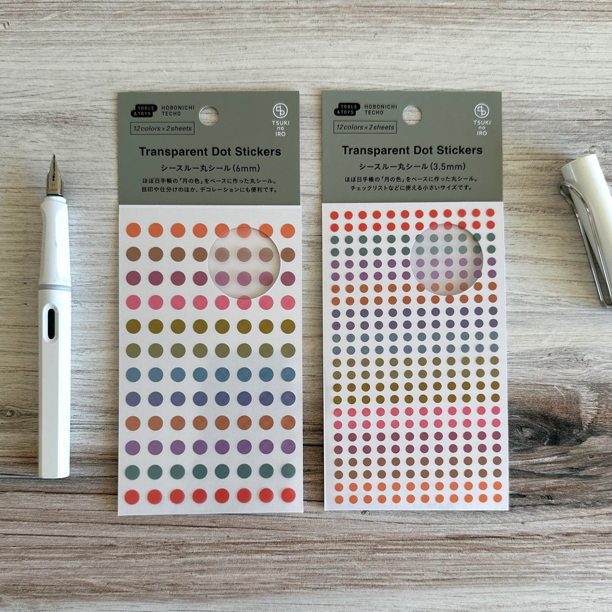 [Hobonichi] TSUKI no IRO: Transparent Dot Stickers