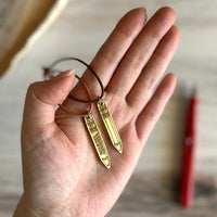 [BK Original Brass Charm] Love for Analogue Pencil